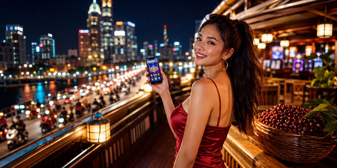 Người dùng tại TP. Hồ Chí Minh thưởng thức cà phê và trải nghiệm ứng dụng casino trực tuyến